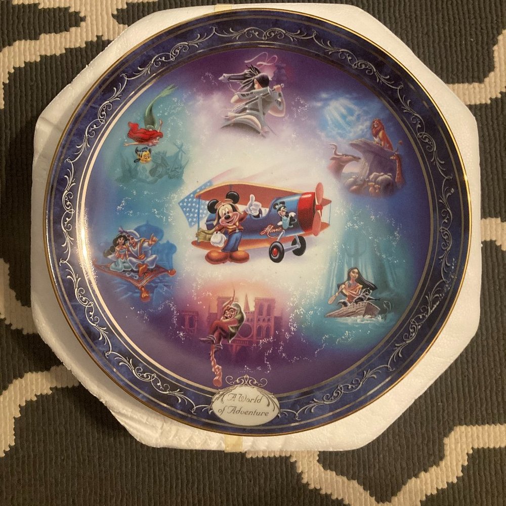 Disney Bradford Exchange Plate "World of Adventure